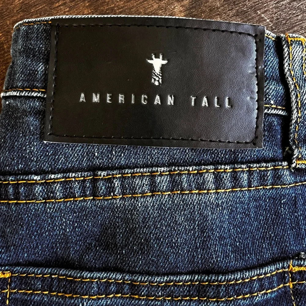 American Tall Jeans Mens Sz  32x37 Carmen Faded Mid Rise Tapered Stretch Denim